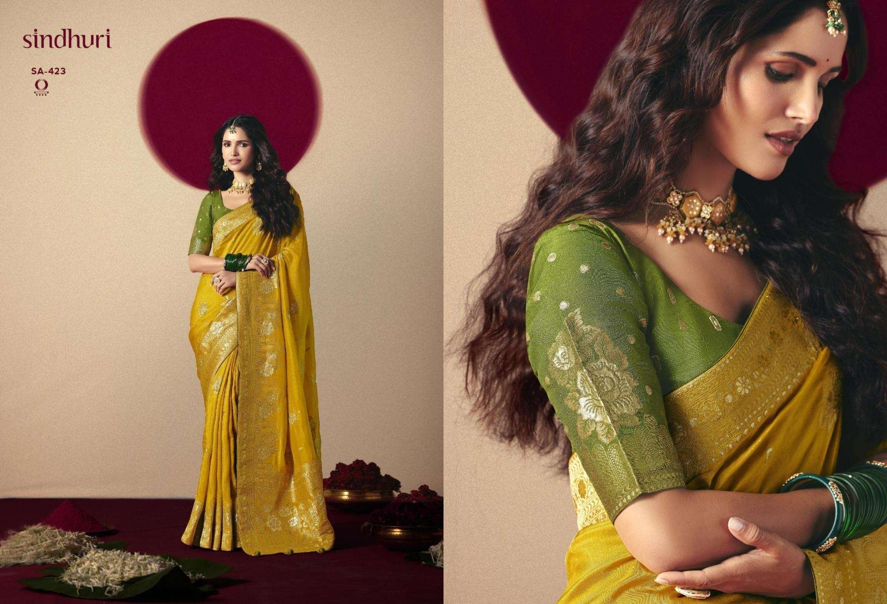 KIMORA DEVIKA SINDURI DESIGNER SAREE CATALOG EXPORTER 2025