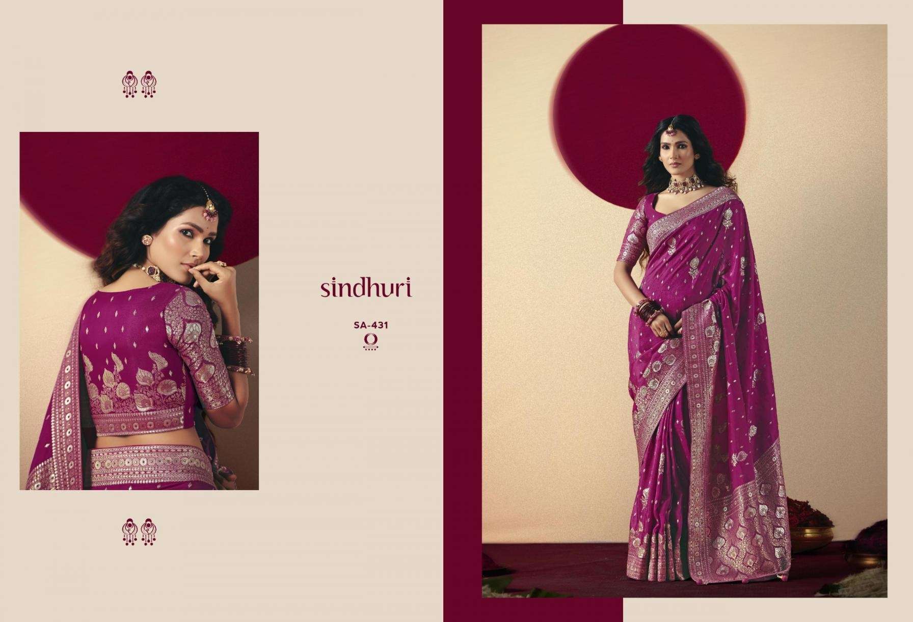KIMORA DEVIKA SINDURI DESIGNER SAREE CATALOG EXPORTER 2025