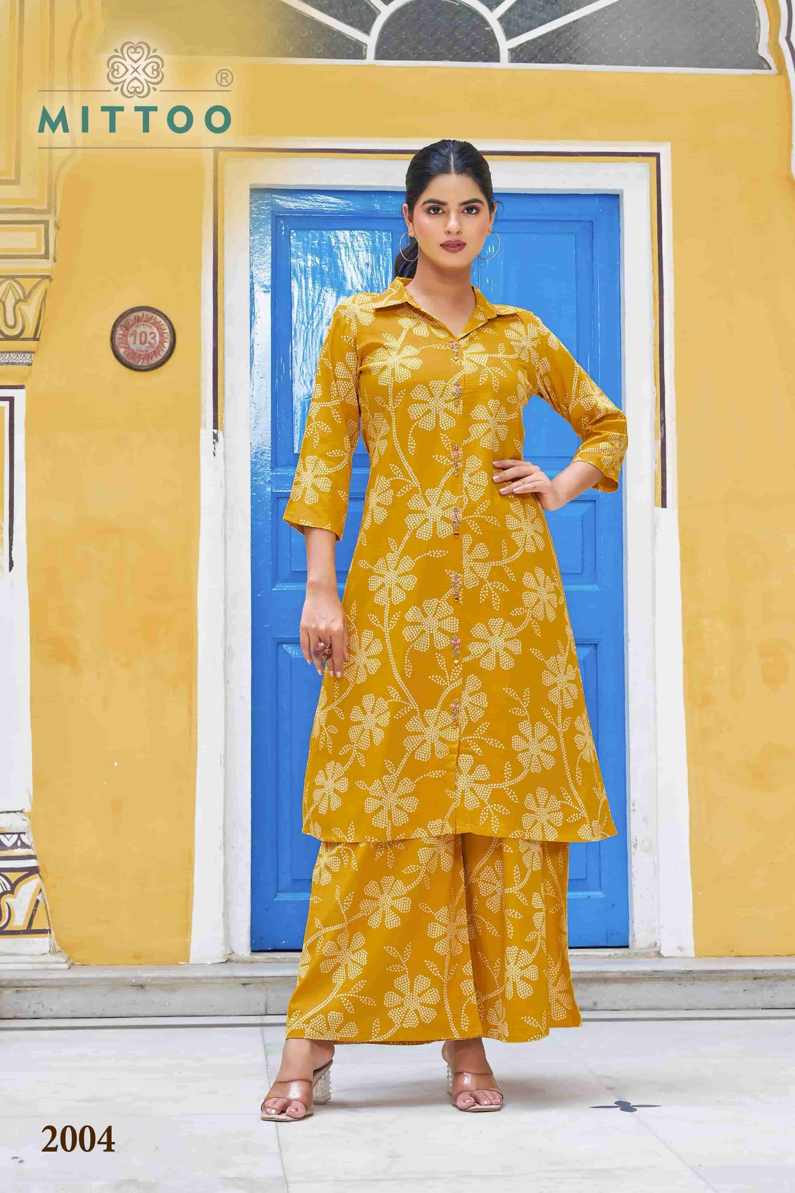 MITTOO INDRANI RAYON PRINTED CORD SET WHOLESALER 2025