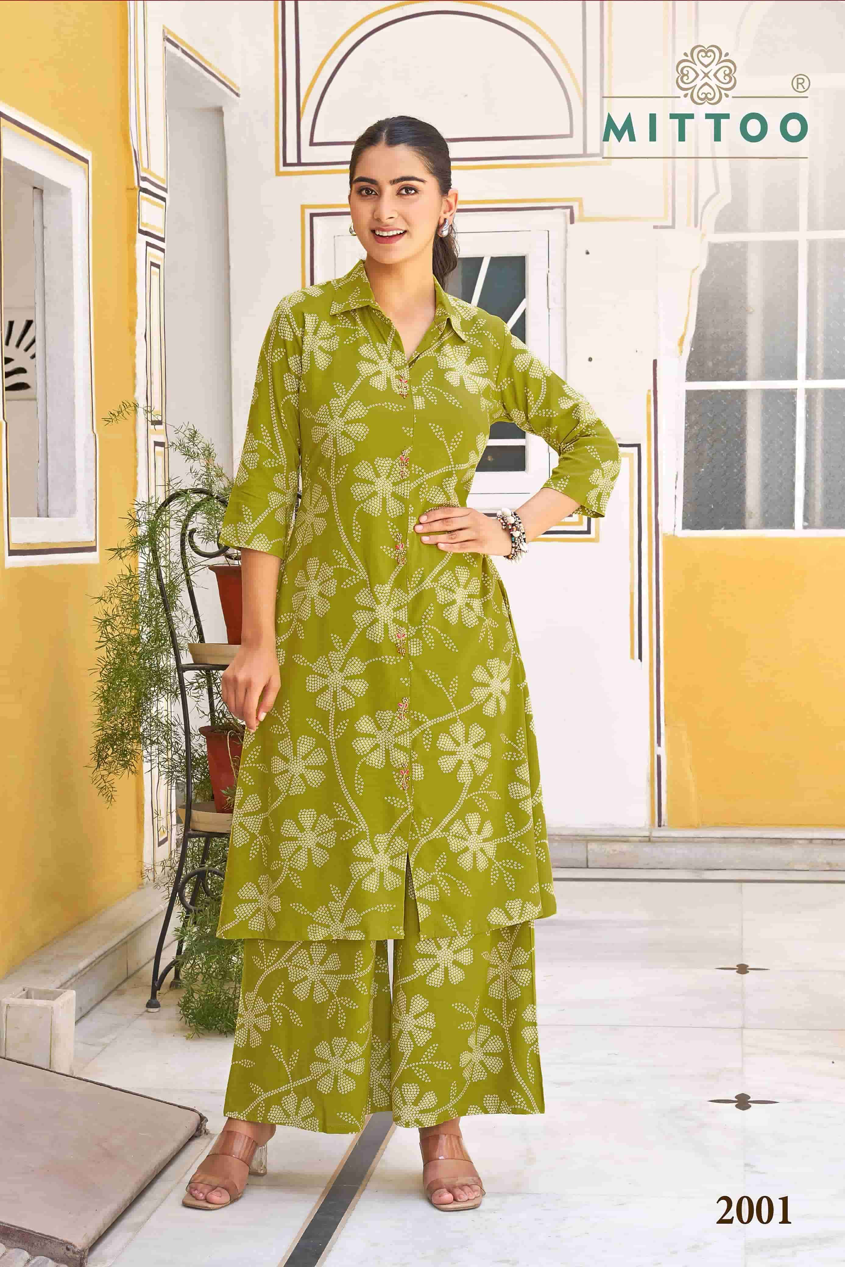 MITTOO INDRANI RAYON PRINTED CORD SET WHOLESALER 2025