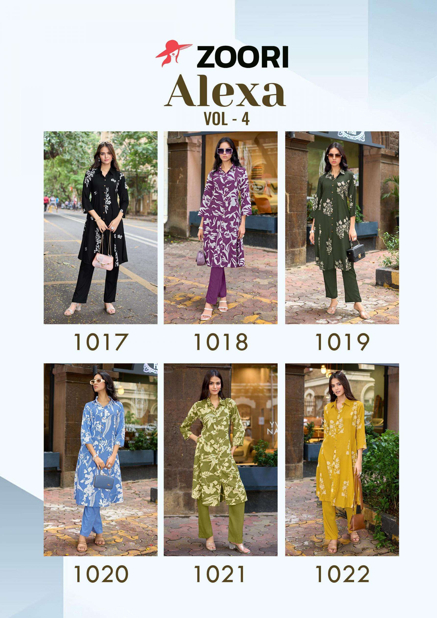 ZOORI ALEXA VOL 4 RAYON DESIGNER CORD SET COLLECTION BEST RATE 