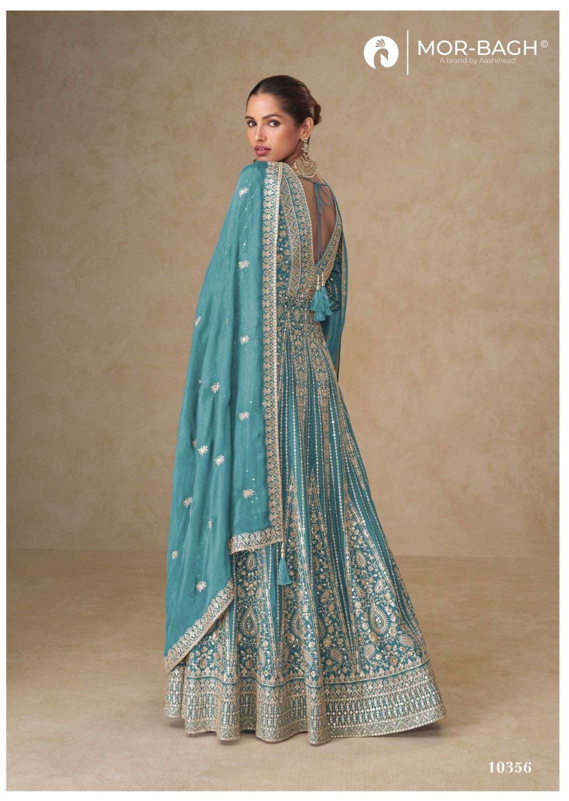 AASHIRWAD MOR BAGH JANKI 10353 TO 10356 DESIGNER INDO WESTERN DRESS CATALOG WHOLESALER 