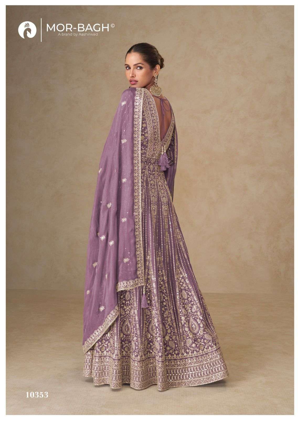 AASHIRWAD MOR BAGH JANKI 10353 TO 10356 DESIGNER INDO WESTERN DRESS CATALOG WHOLESALER 