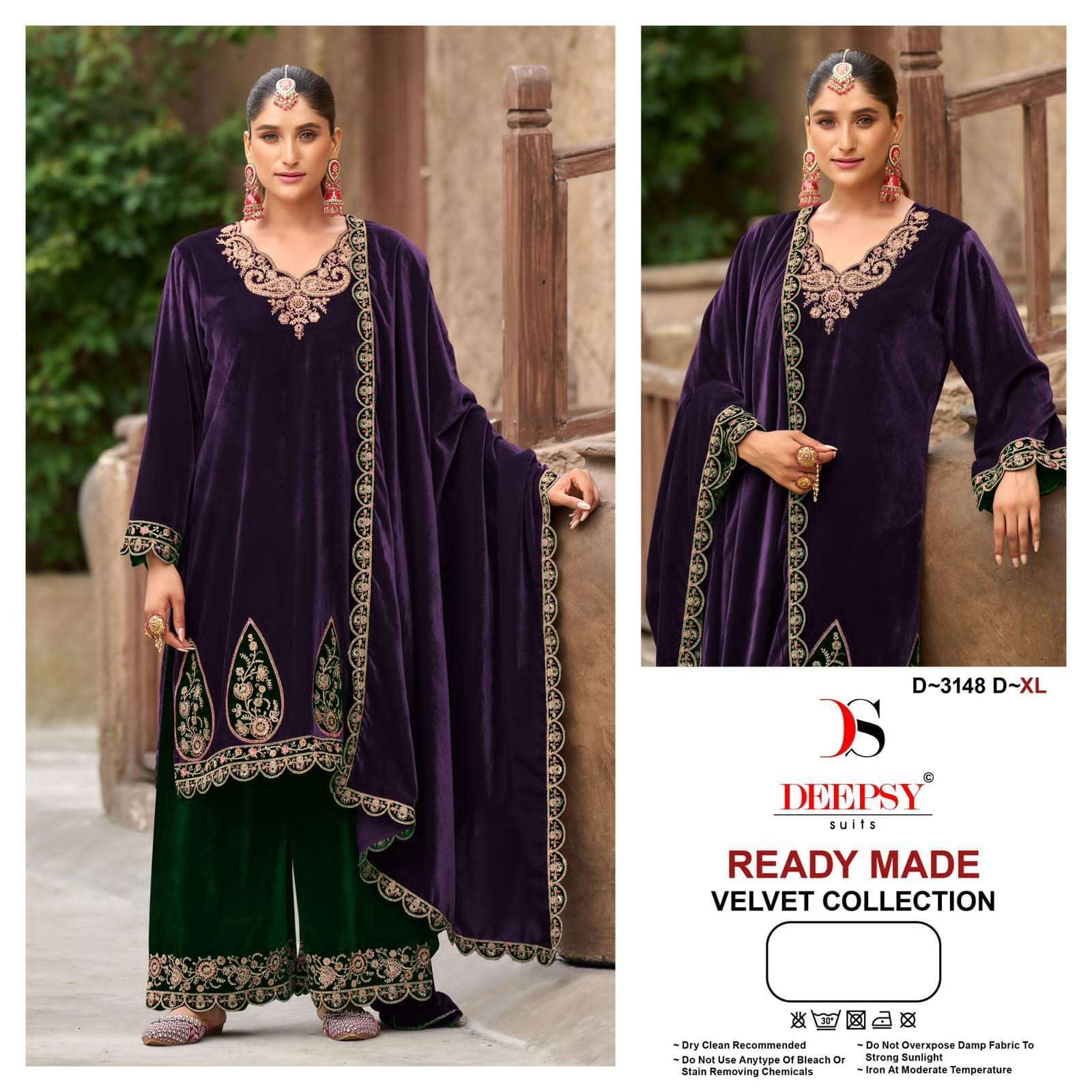 DEEPSY D 3148 COLORS PAKISTANI DESIGNER VELVET READYMADE SUIT WHOLESALER 2025