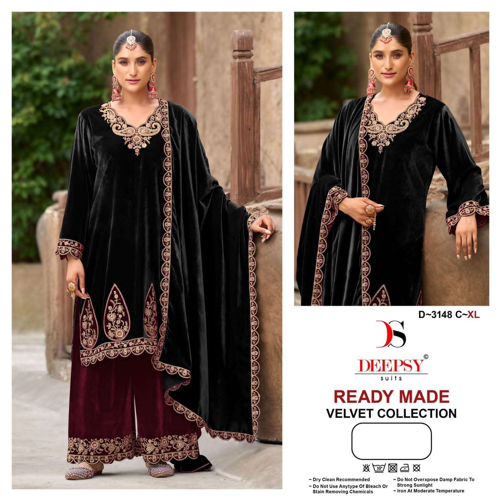 DEEPSY D 3148 COLORS PAKISTANI DESIGNER VELVET READYMADE SUIT WHOLESALER 2025