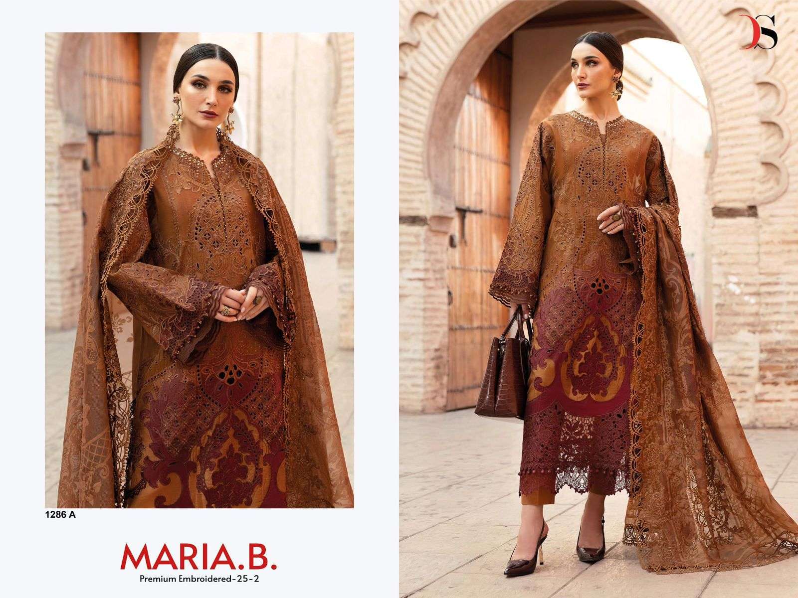DEEPSY MARIA B PREMIUM EMBROIDERY 25 2 1286 COLORS PAKISTANI COLORS SUIT WHOLESALER 
