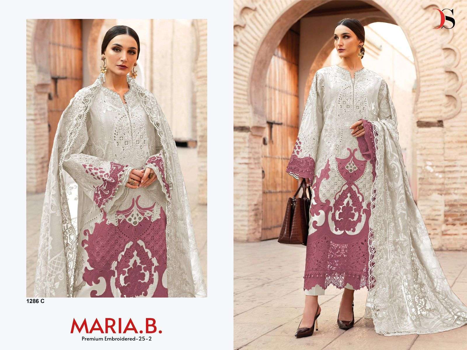 DEEPSY MARIA B PREMIUM EMBROIDERY 25 2 1286 COLORS PAKISTANI COLORS SUIT WHOLESALER 