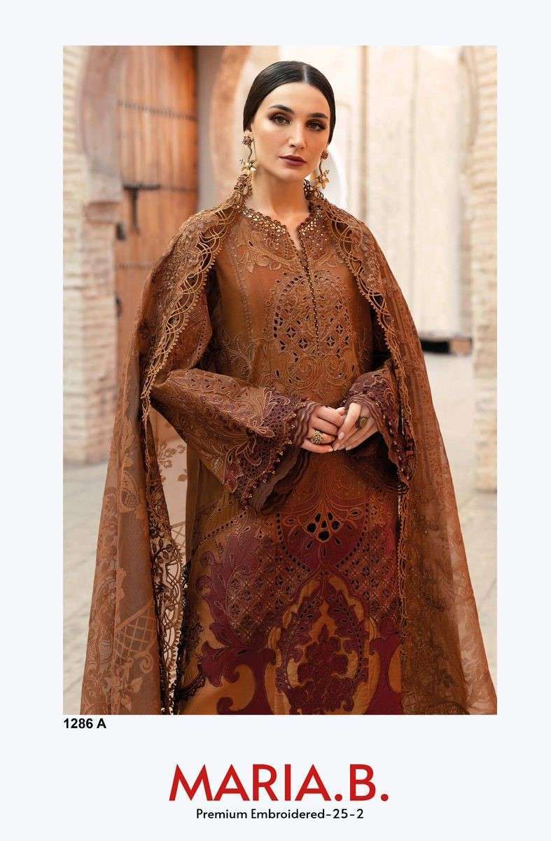 DEEPSY MARIA B PREMIUM EMBROIDERY 25 2 1286 COLORS PAKISTANI COLORS SUIT WHOLESALER 