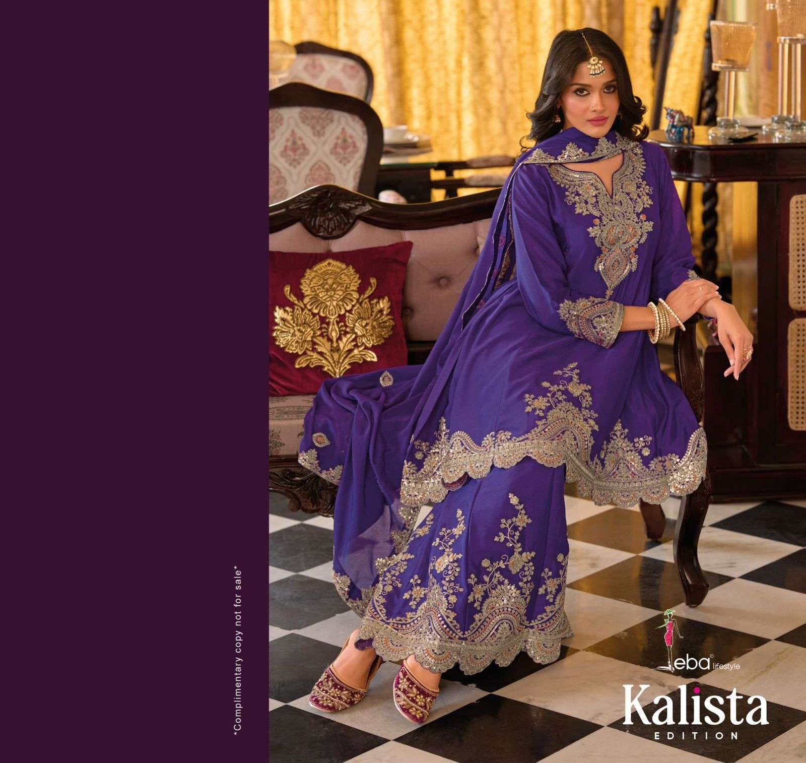 EBA LIFESTYLE KALISTA CHINON PARTYWEAR SUIT COLLECTION BEST RATE DEALER 