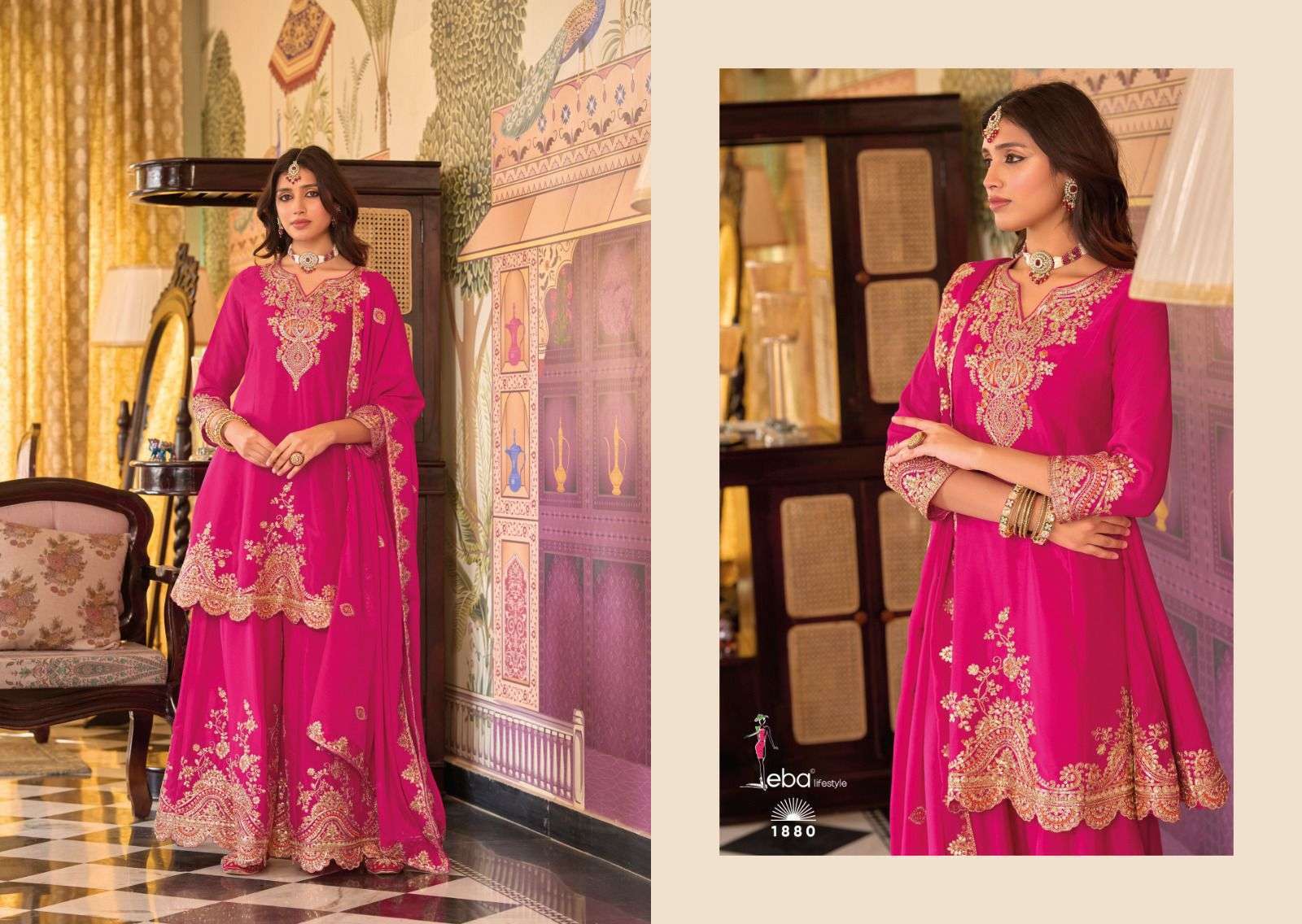 EBA LIFESTYLE KALISTA CHINON PARTYWEAR SUIT COLLECTION BEST RATE DEALER 