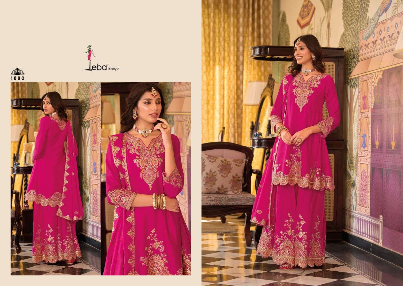EBA LIFESTYLE KALISTA CHINON PARTYWEAR SUIT COLLECTION BEST RATE DEALER 