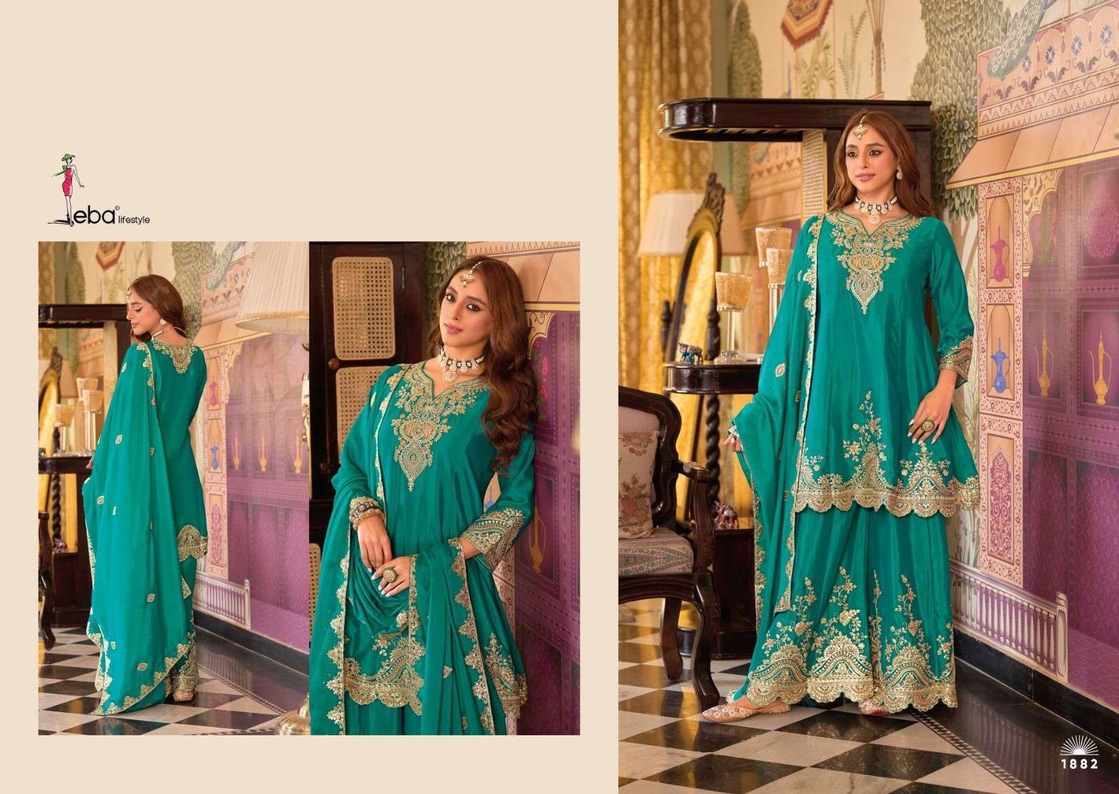 EBA LIFESTYLE KALISTA CHINON PARTYWEAR SUIT COLLECTION BEST RATE DEALER 