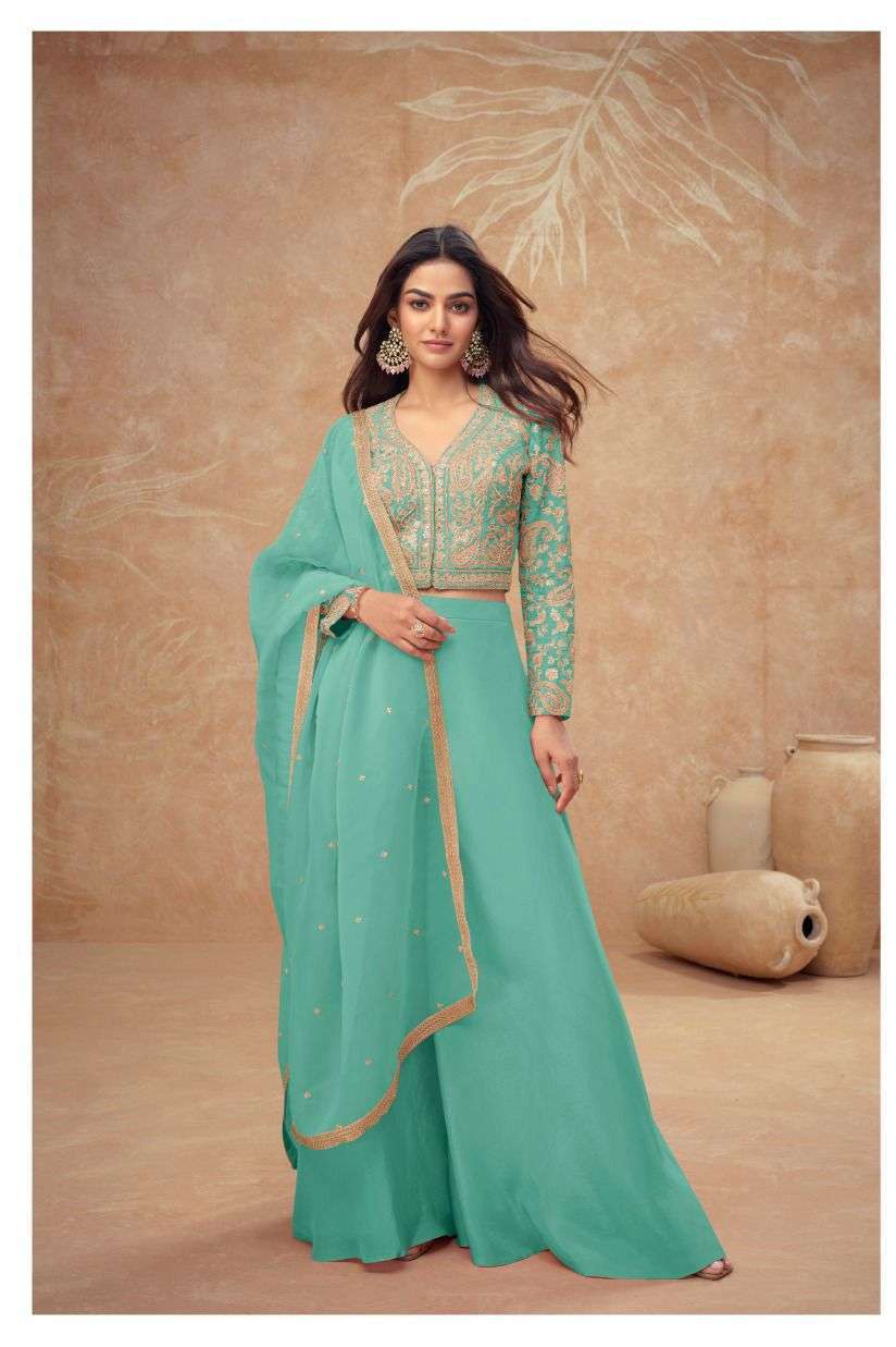 GULKAYRA DESIGNER NOOR 7567 COLORS 3 PIECE WESTERN OUT FIT COLLECTION 