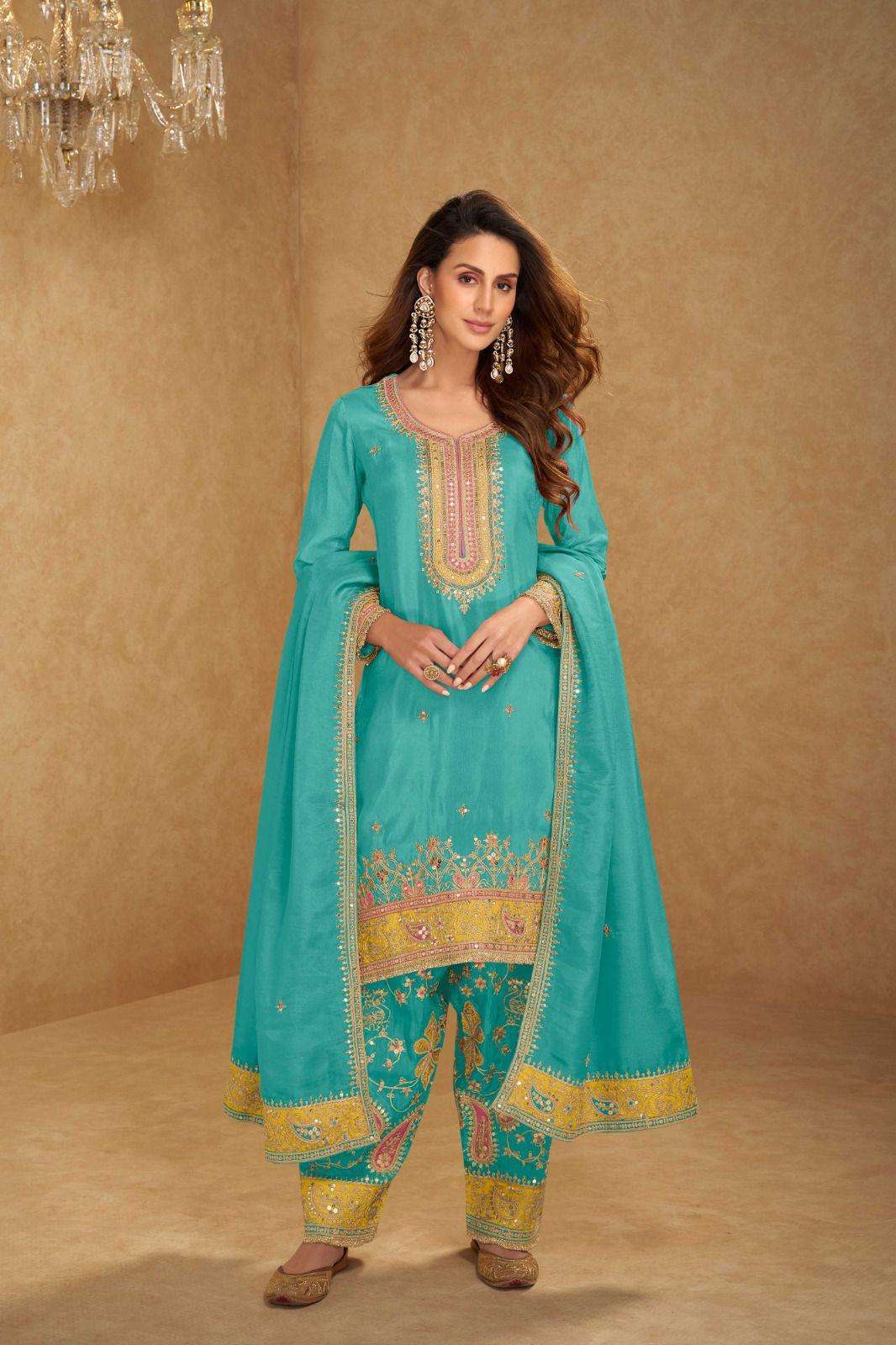 GULKAYRA DESIGNER NUSRAT 7565 COLORS READYMADE DESIGNER PALAZZO SUIT WHOLESALER 2025