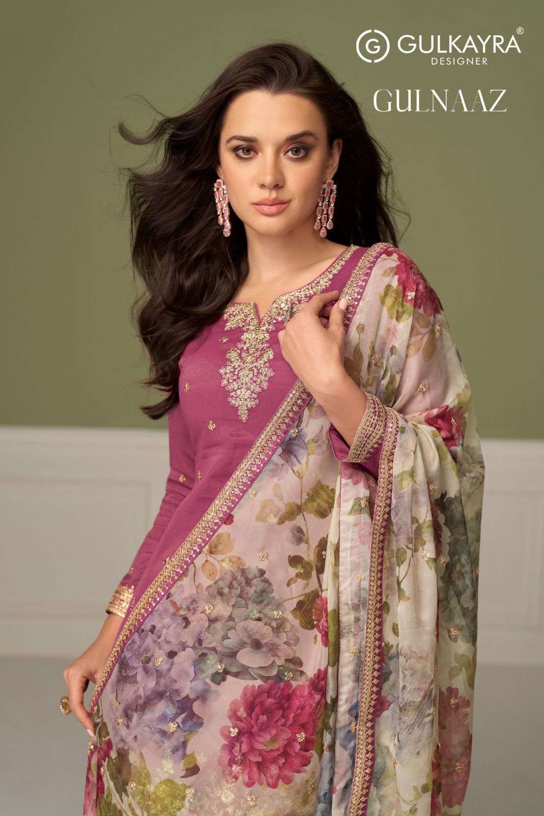 GULKAYRA GULNAAZ 7560 COLORS WEDDING WEAR 3 PIECE PALAZZO SUIT WHOLESALER IN SURAT 