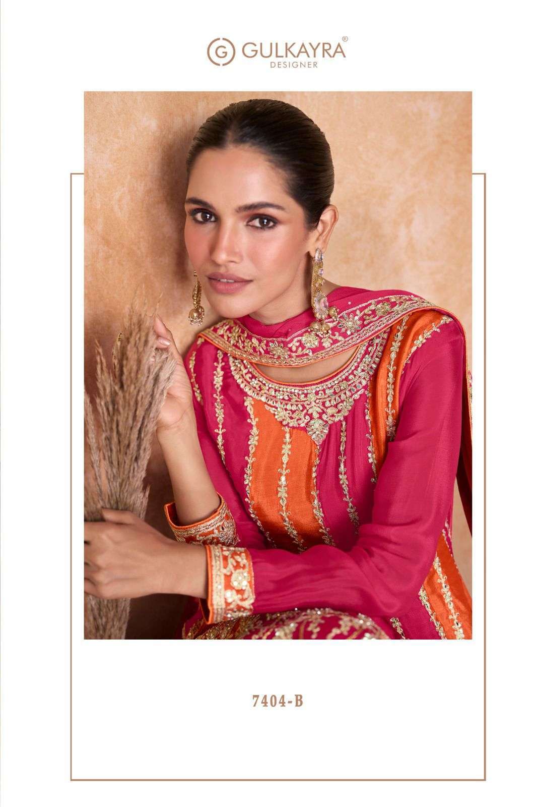 GULZAR KETKI COLOR 7404 PEPLUM STYLE DRESS WHOLESALER 