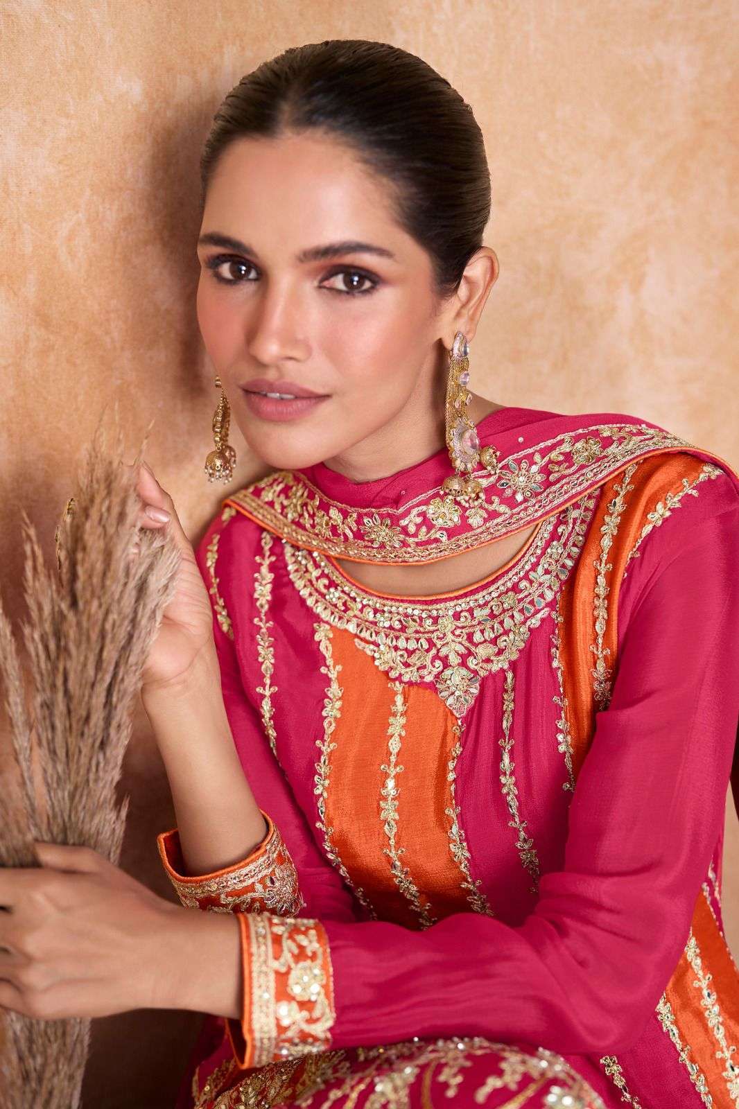 GULZAR KETKI COLOR 7404 PEPLUM STYLE DRESS WHOLESALER 
