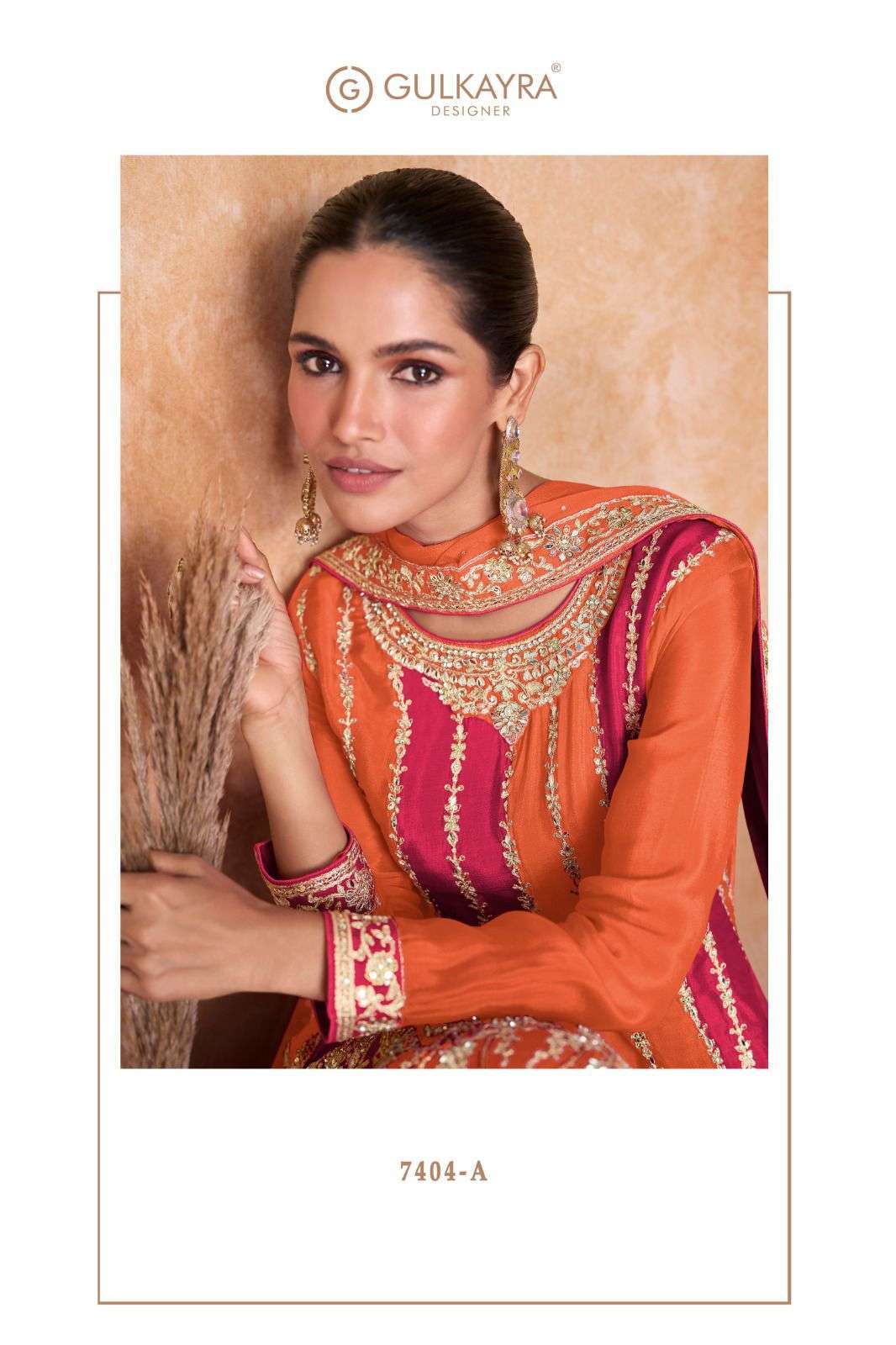 GULZAR KETKI COLOR 7404 PEPLUM STYLE DRESS WHOLESALER 