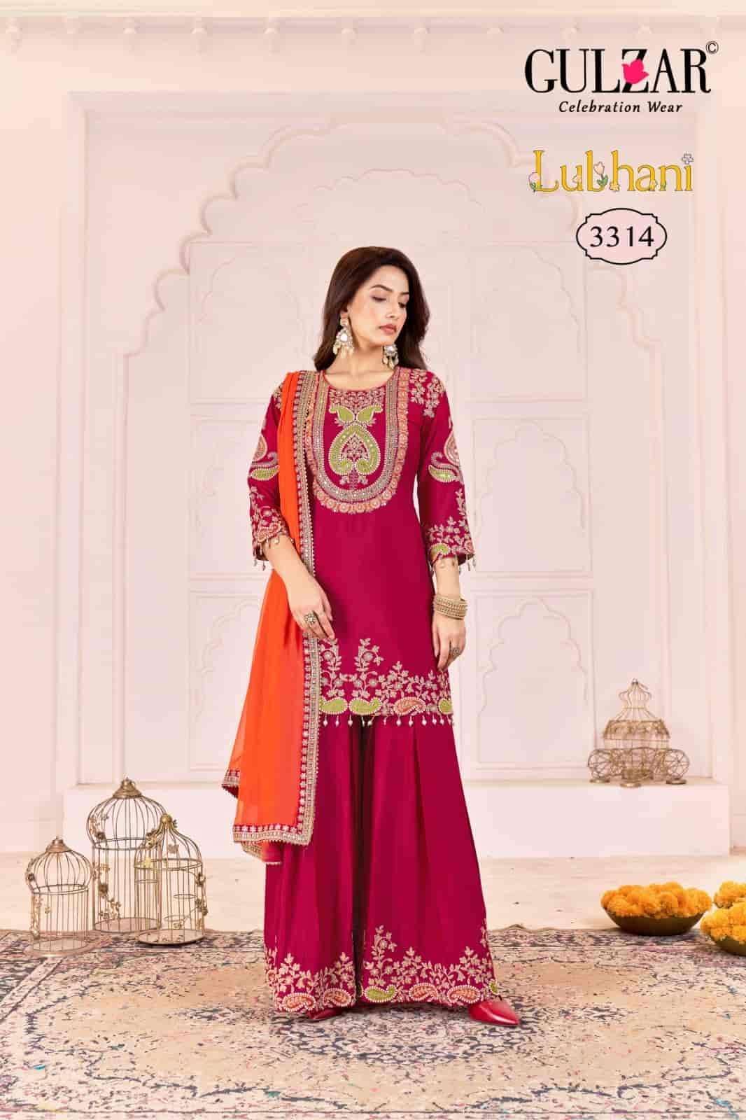 GULZAR LUBANI PARTY WEAR PALAZZO DESIGNER SUIT CATALOG EXPORTER 2025