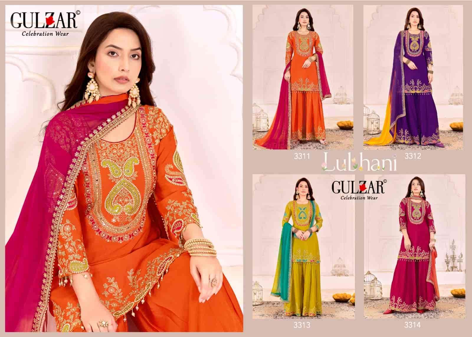 GULZAR LUBANI PARTY WEAR PALAZZO DESIGNER SUIT CATALOG EXPORTER 2025