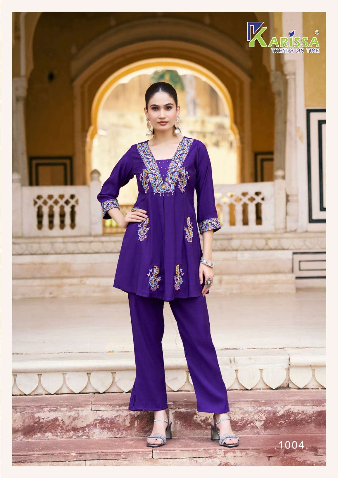 KARISSA MUSHQ VISCOSE SILK DESIGNER CORD SET WHOLESALER BEST RATE DEALER 