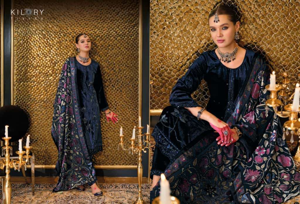 KILORY TRENDS NAZM PURE VELVET SUIT CATALOG WHOLESALER BEST RATE 