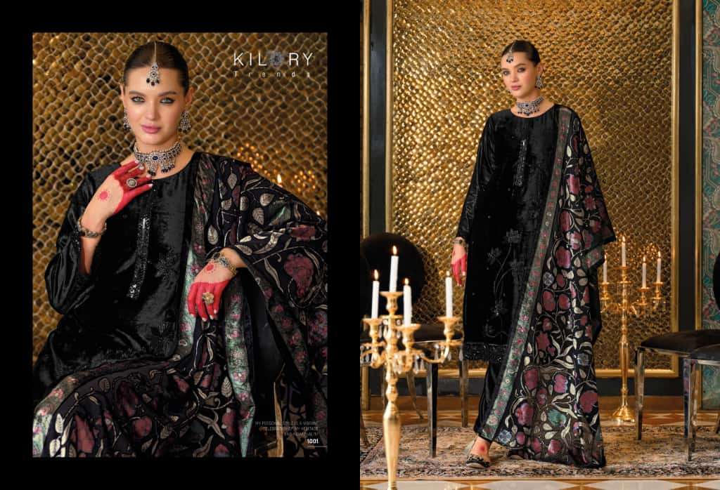 KILORY TRENDS NAZM PURE VELVET SUIT CATALOG WHOLESALER BEST RATE 