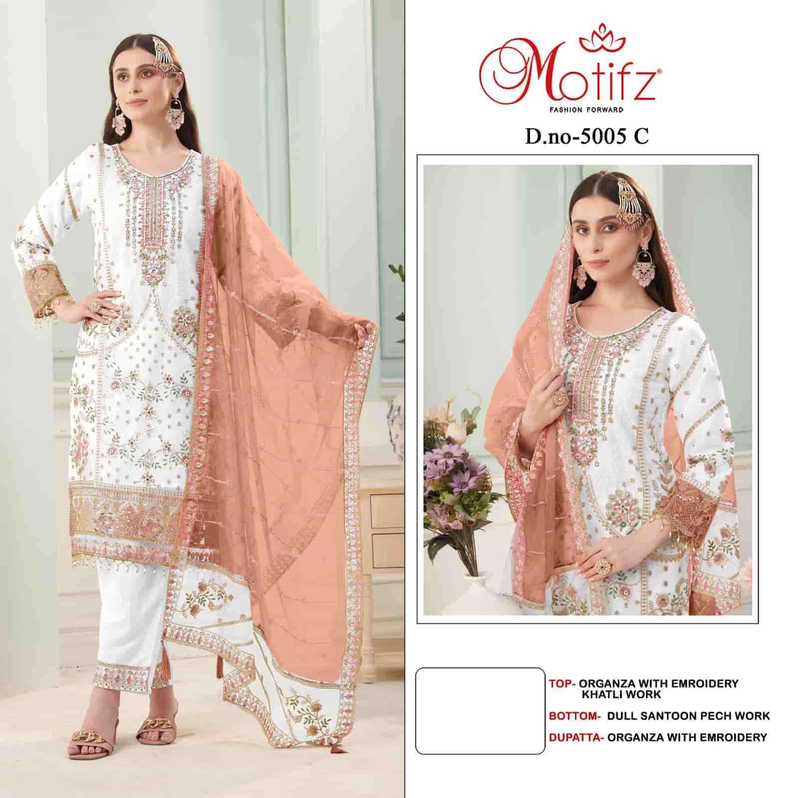 MOTIFZ D 5005 COLORS PARTYWEAR PAKISTANI SUIT WHOLESALER IN SURAT 