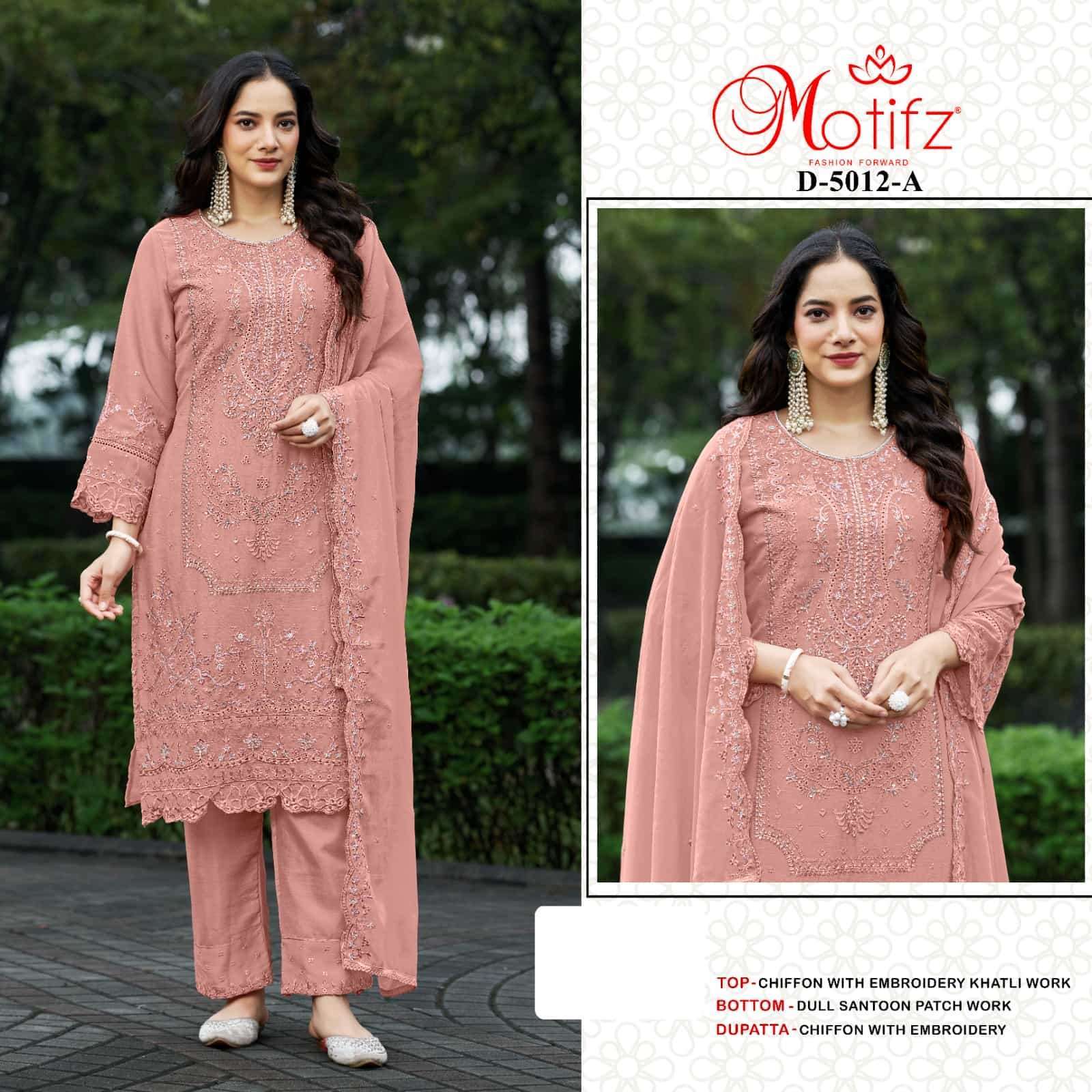 MOTIFZ D 5012 COLORS DESIGNER PAKISTANI SUIT WHOLESALER 