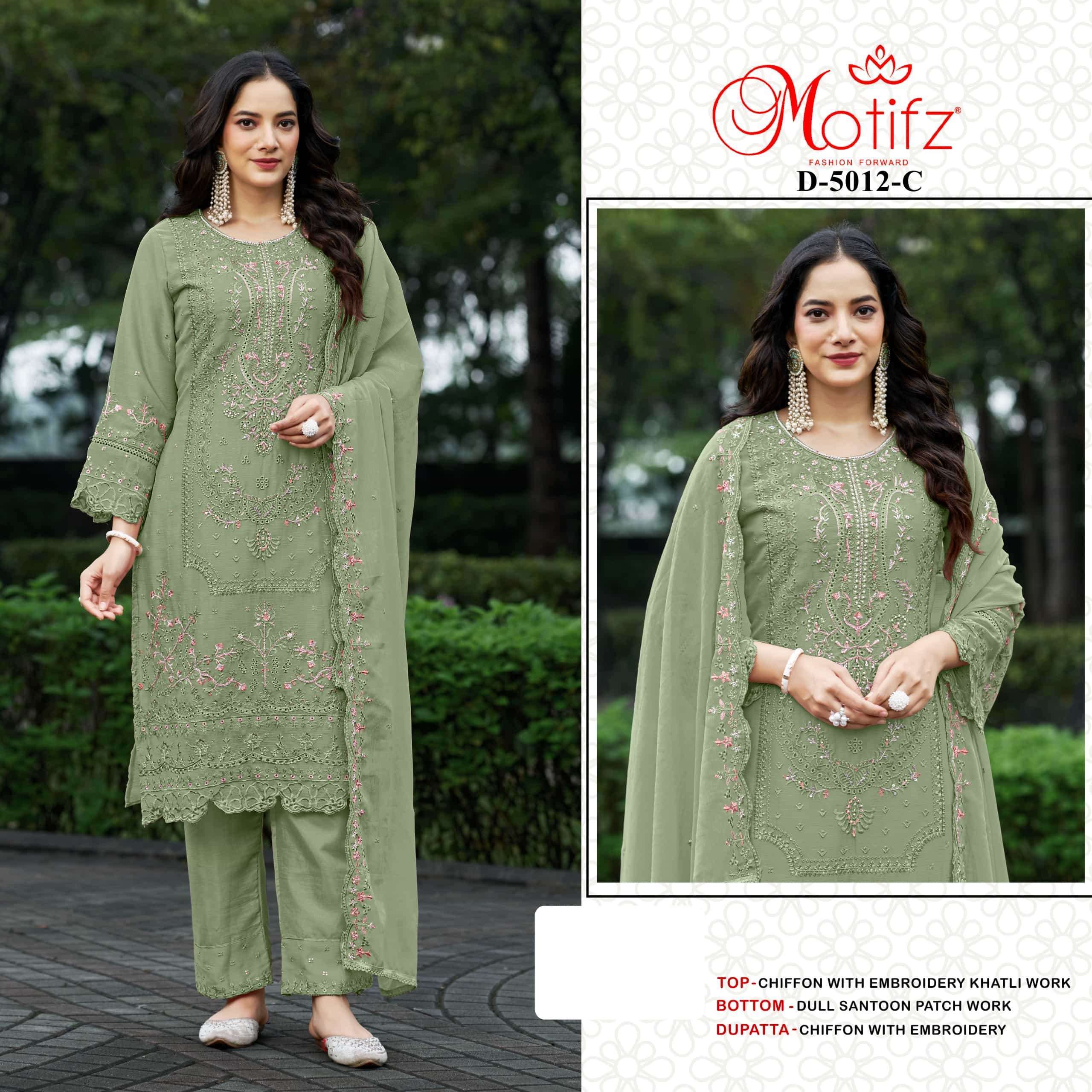 MOTIFZ D 5012 COLORS DESIGNER PAKISTANI SUIT WHOLESALER 