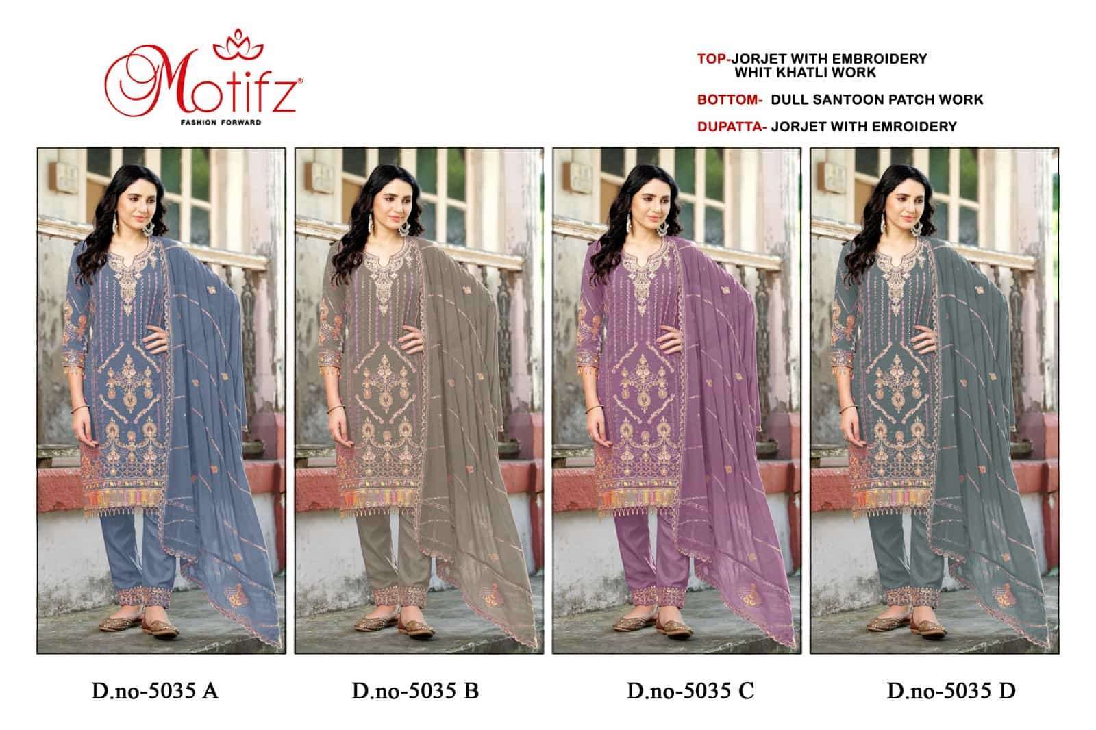 MOTIFZ D 5035 COLORS PARTYWEAR PAKISTANI SUIT CATALOG BEST RATE DEALER 