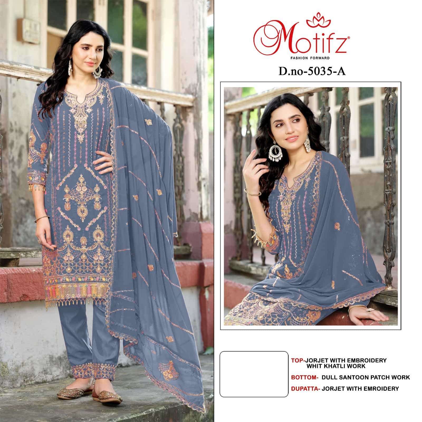 MOTIFZ D 5035 COLORS PARTYWEAR PAKISTANI SUIT CATALOG BEST RATE DEALER 