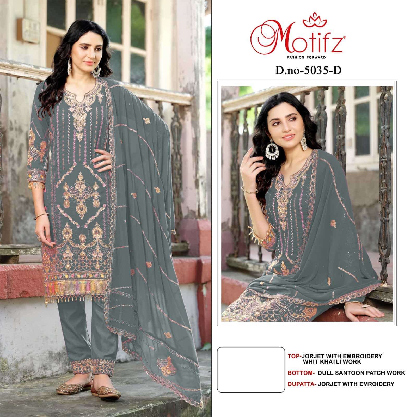 MOTIFZ D 5035 COLORS PARTYWEAR PAKISTANI SUIT CATALOG BEST RATE DEALER 