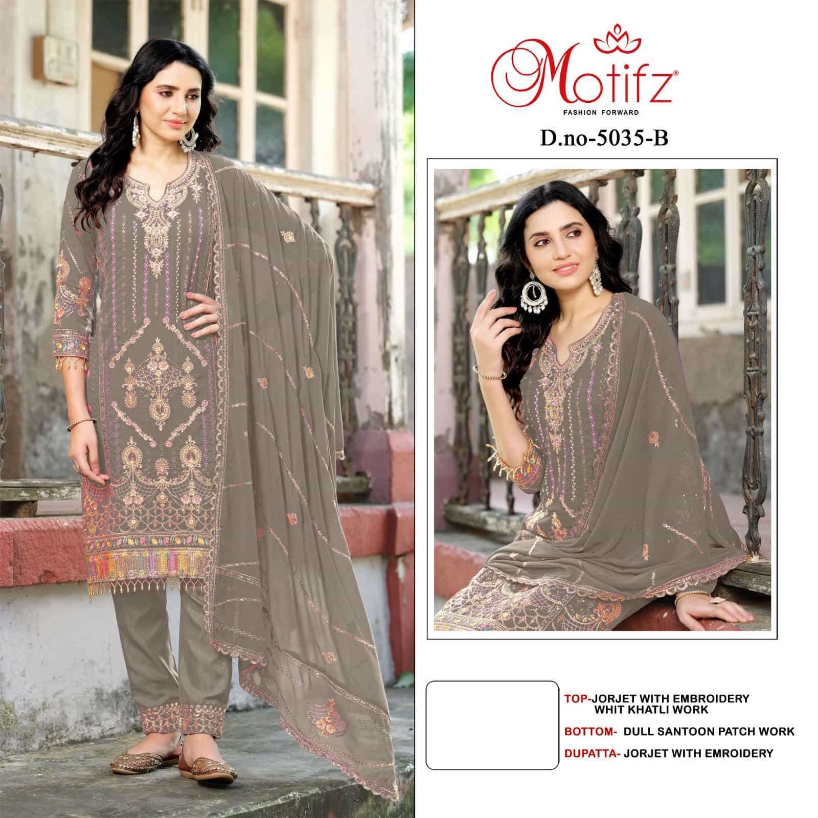 MOTIFZ D 5035 COLORS PARTYWEAR PAKISTANI SUIT CATALOG BEST RATE DEALER 