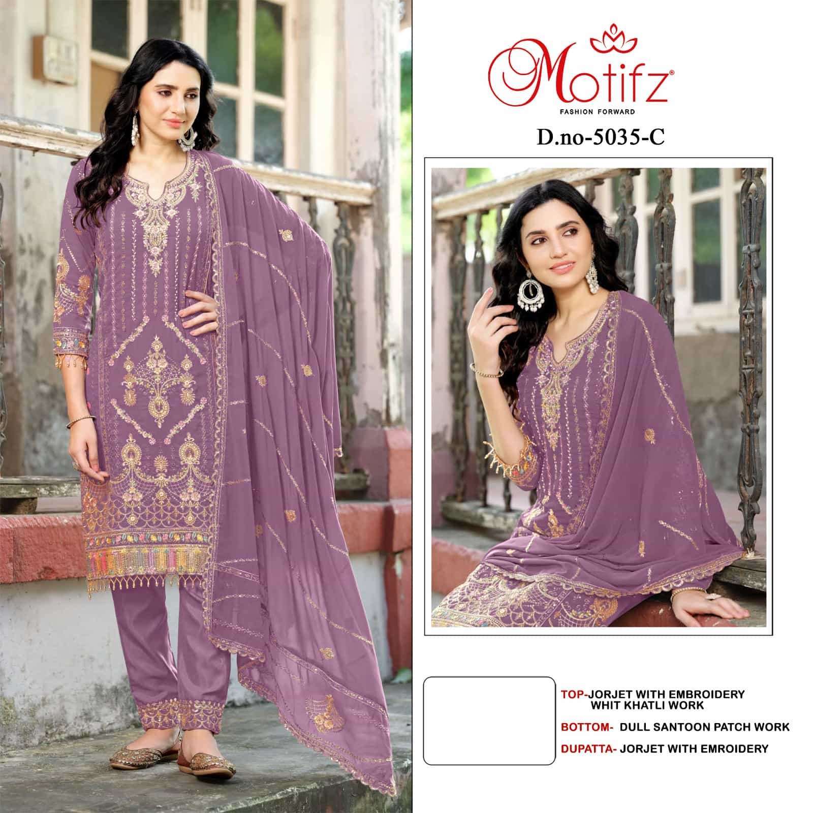 MOTIFZ D 5035 COLORS PARTYWEAR PAKISTANI SUIT CATALOG BEST RATE DEALER 