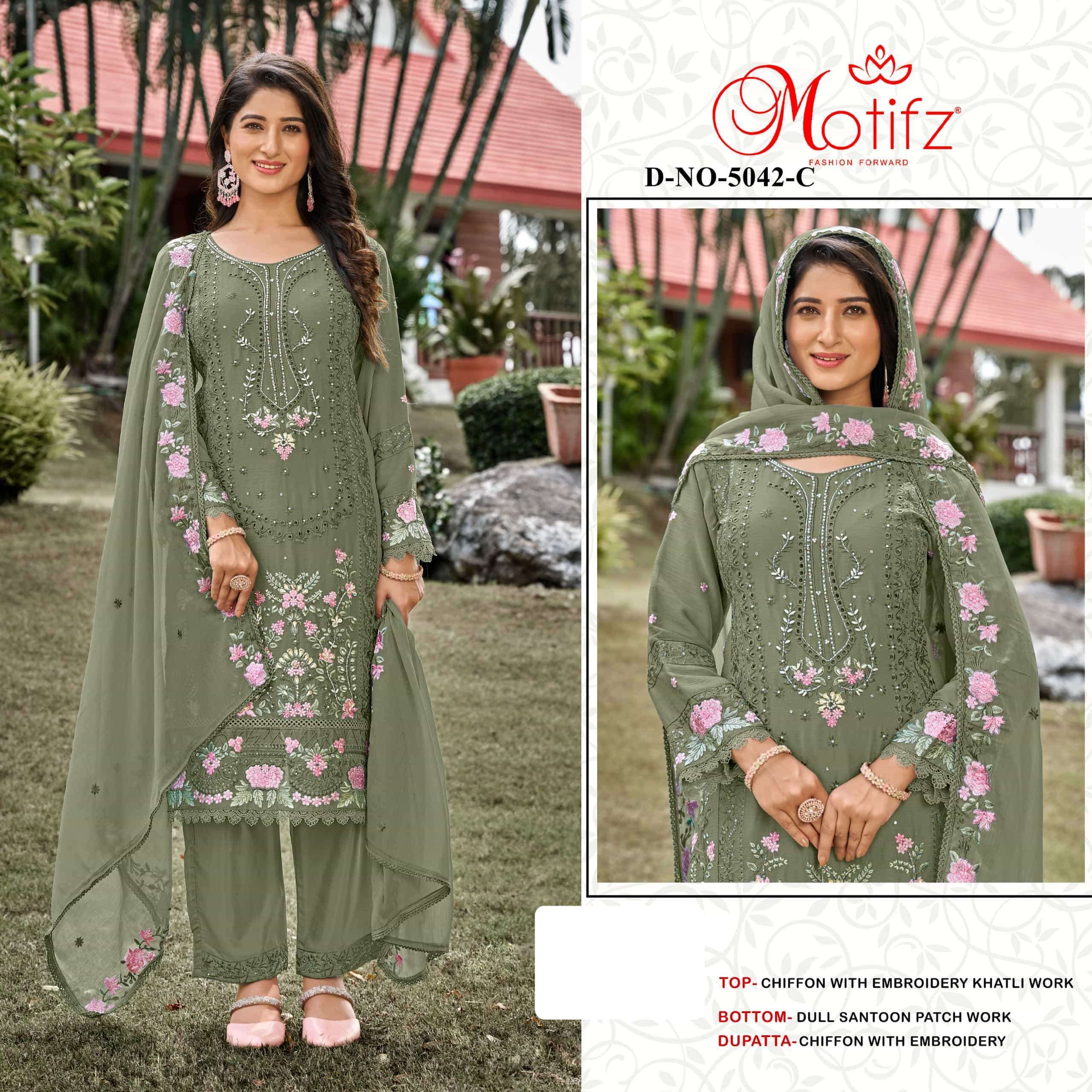 MOTIFZ D 5042 COLORS PAKISTANI DRESS CATALOG SUPPLIER 