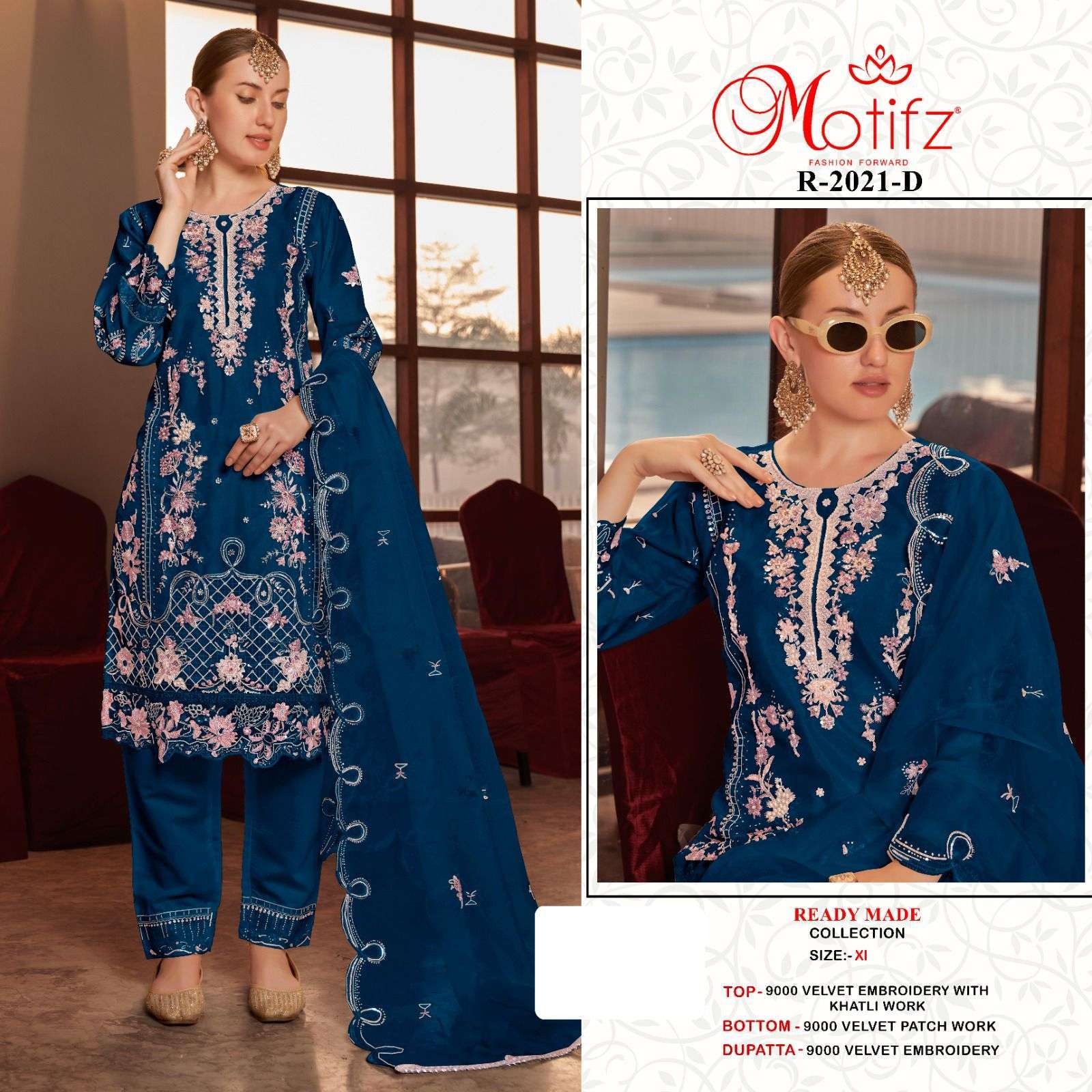 MOTIFZ R 2021 COLORS READYMADE VELVET SUIT WHOLESALER IN SURAT 2025