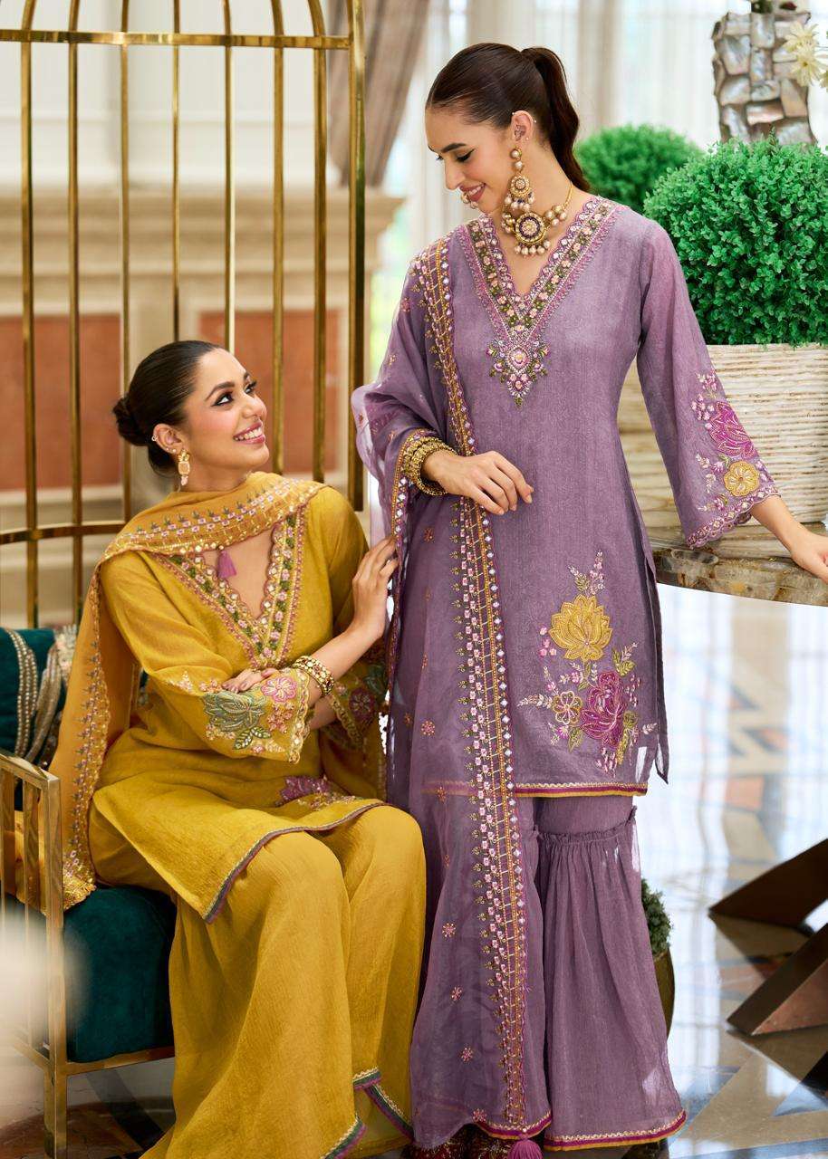 PRM INDIA HAMSAFAR PURE ORGANZA PARTYWEAR SHARARA DRESS CATALOG SUPPLIER 