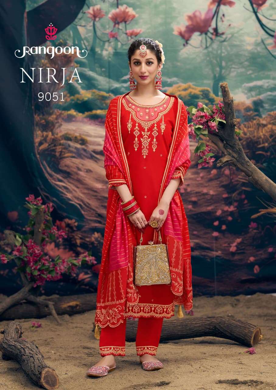 RANGOON NIRJA SILK READYMADE KURTI CATALOGUE WHOLESALER 2025