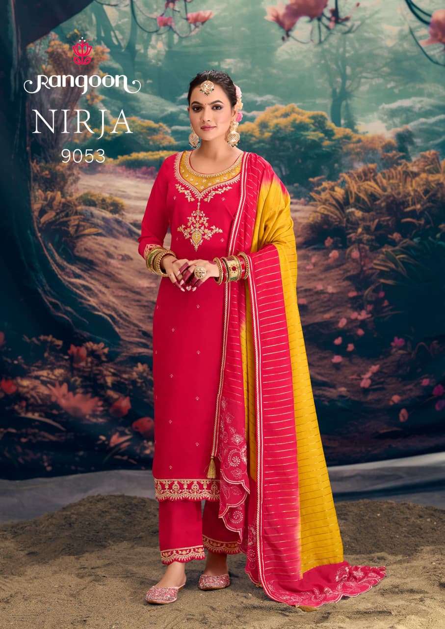 RANGOON NIRJA SILK READYMADE KURTI CATALOGUE WHOLESALER 2025
