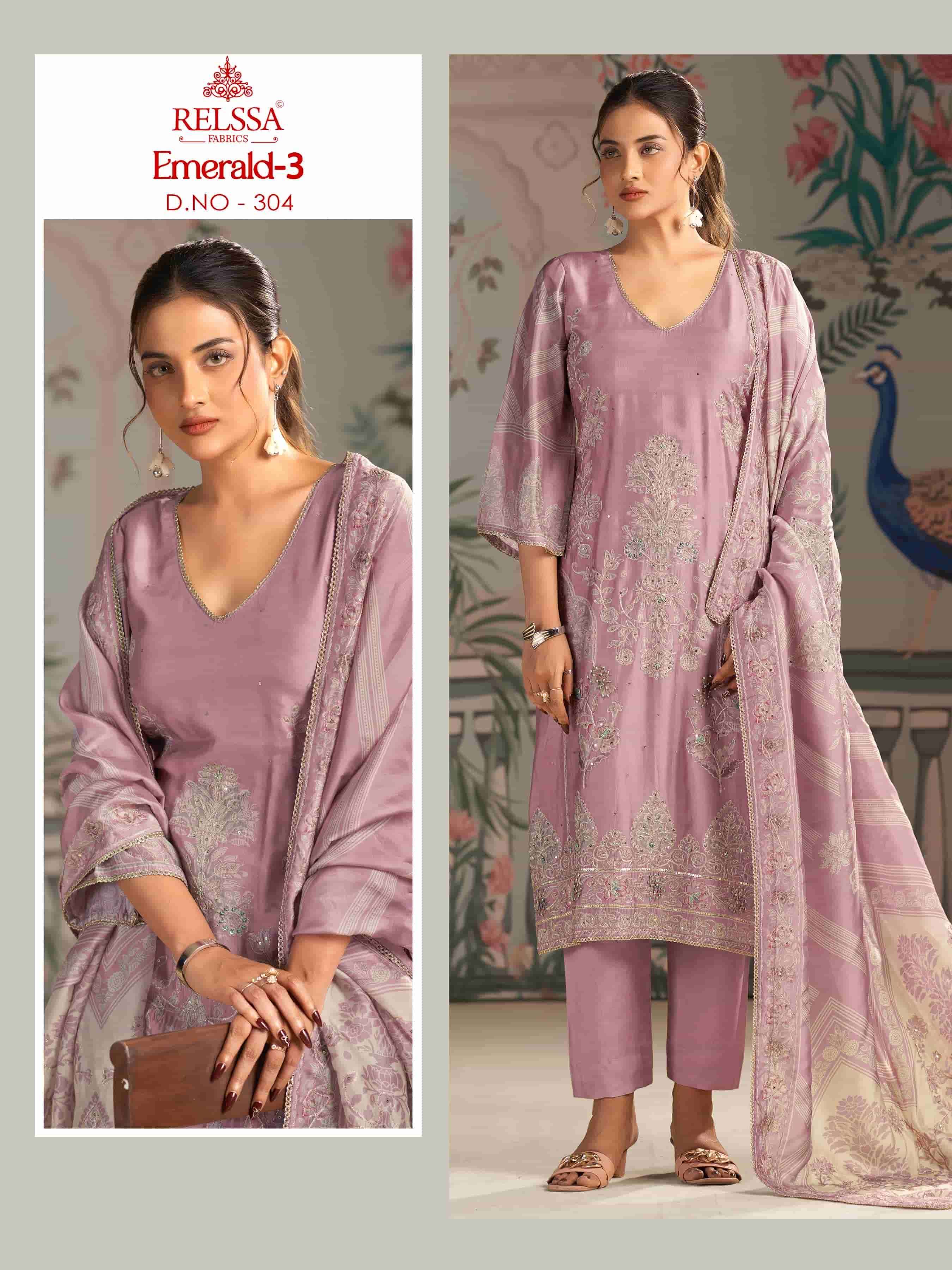 RELSSA EMERALD VOL 3 FANCY LADIES SUIT CATALOGUE WHOLESALER 