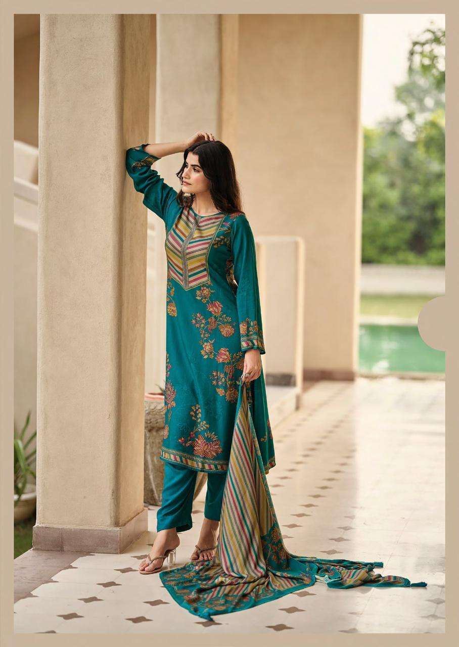 SADHANA FASHION ELISHA VISCSOE PASHMINA LADIES SUIT CATALOGUE WHOLESALER 