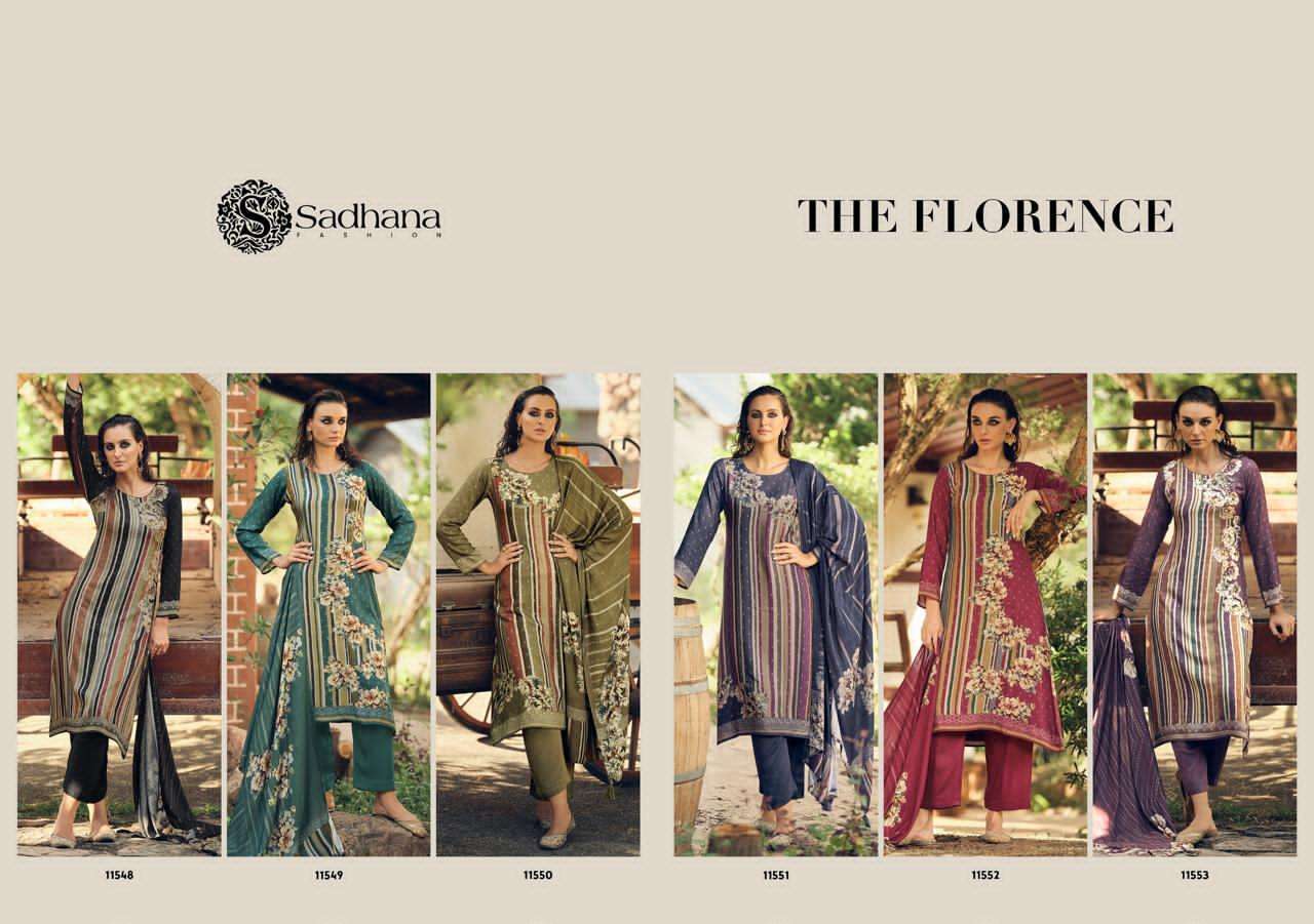 SADHANA FASHION THE FLORENCE PASHMINA WINTER SUIT CATALOG WHOLESALER 2025