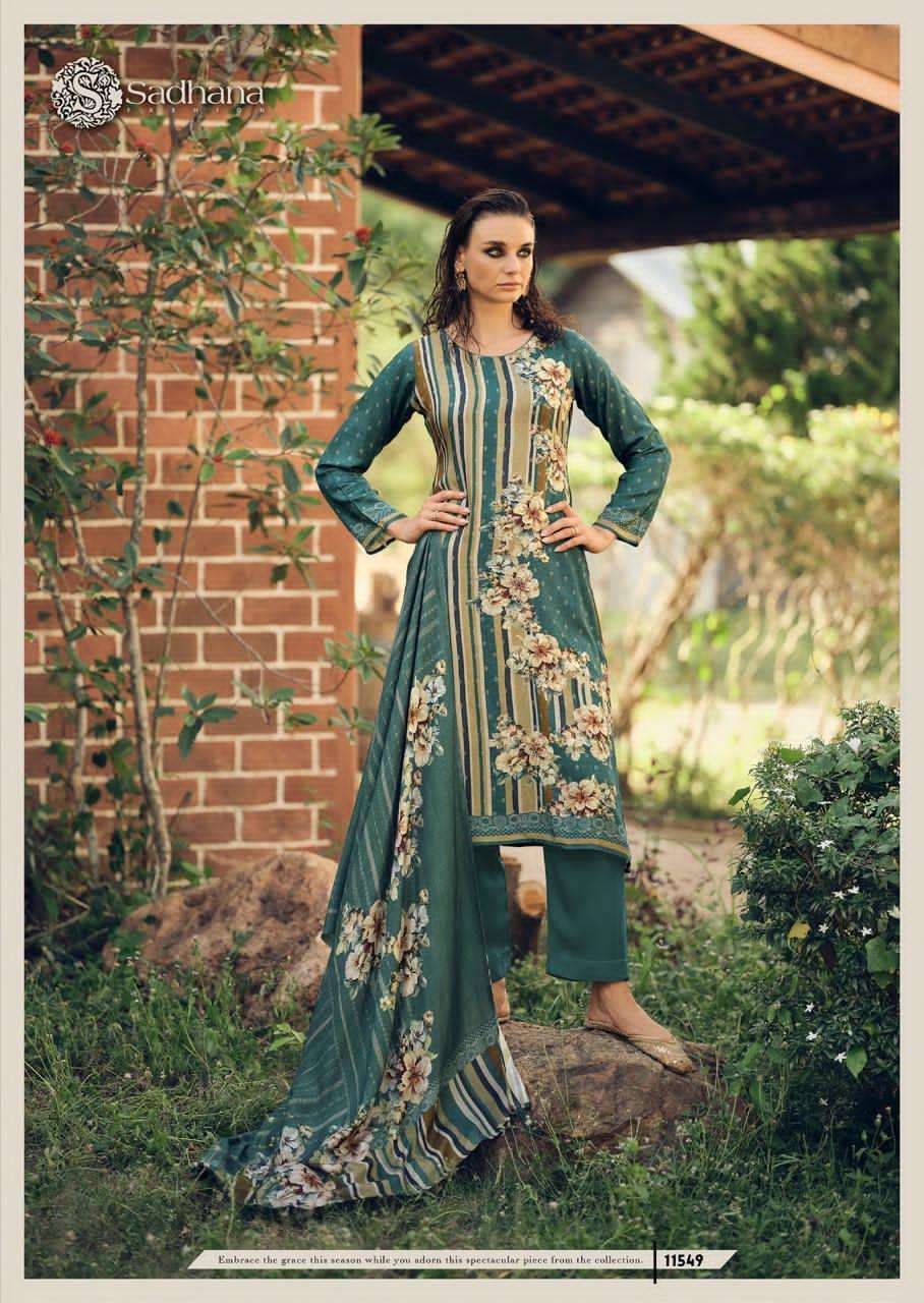 SADHANA FASHION THE FLORENCE PASHMINA WINTER SUIT CATALOG WHOLESALER 2025