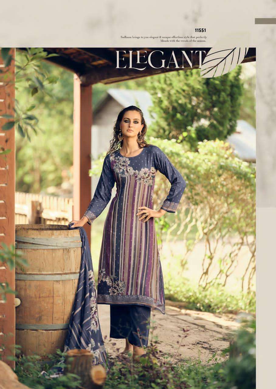SADHANA FASHION THE FLORENCE PASHMINA WINTER SUIT CATALOG WHOLESALER 2025