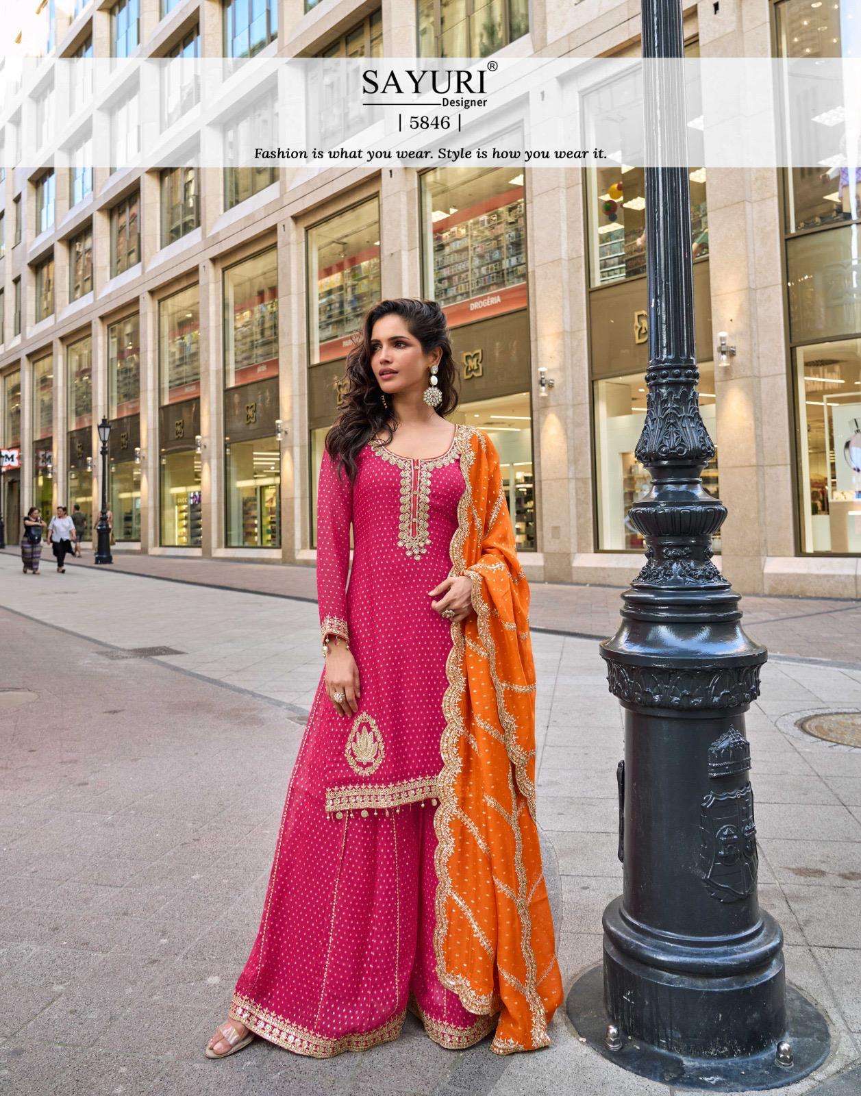 SAYURI SWATI 5846 TO 5849 DESIGNER SHARARA DRESS CATALOG EXPORTER 