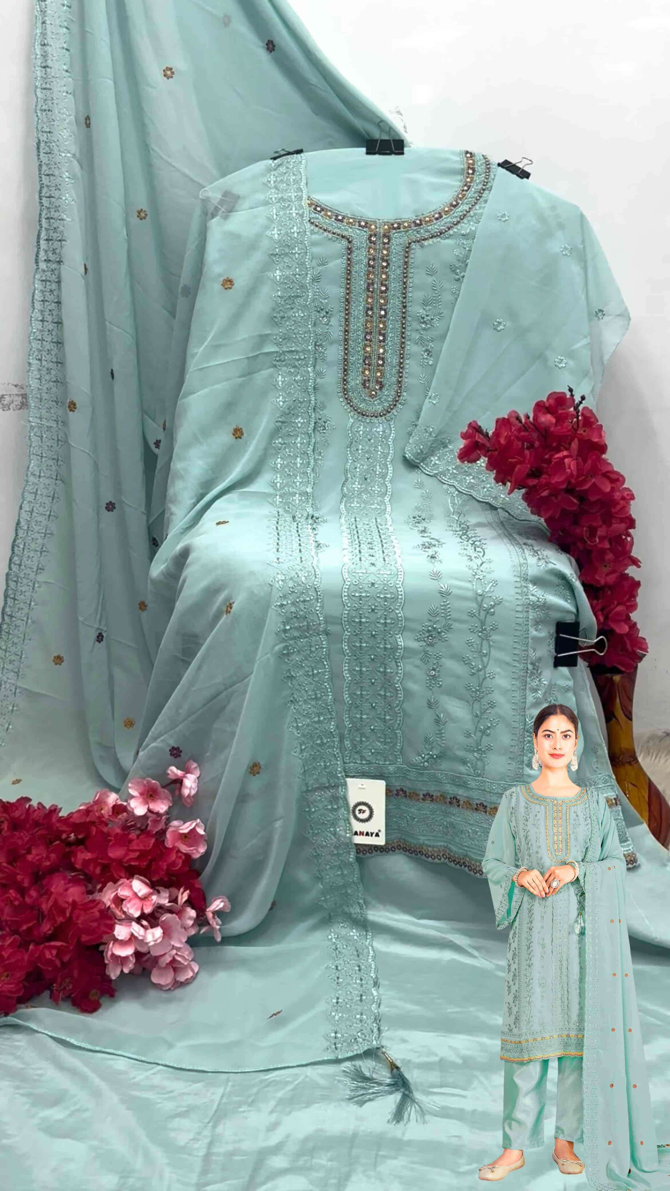 SHANAYA S 221 COLORS PAKISTANI GEORGETTE SUIT WHOLESALER IN SURAT 