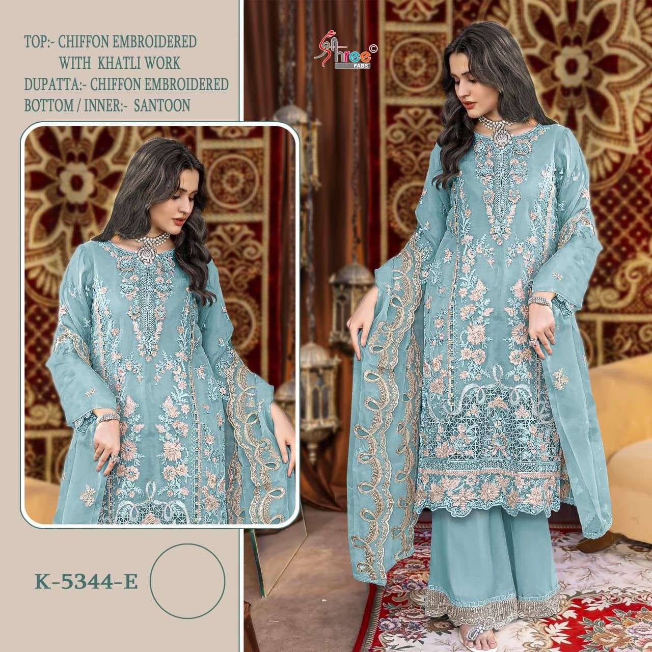 SHREE FAB K 5344 COLORS VOL 2 EMBROIDERED PAKISTANI SUIT WHOLESALER 2025