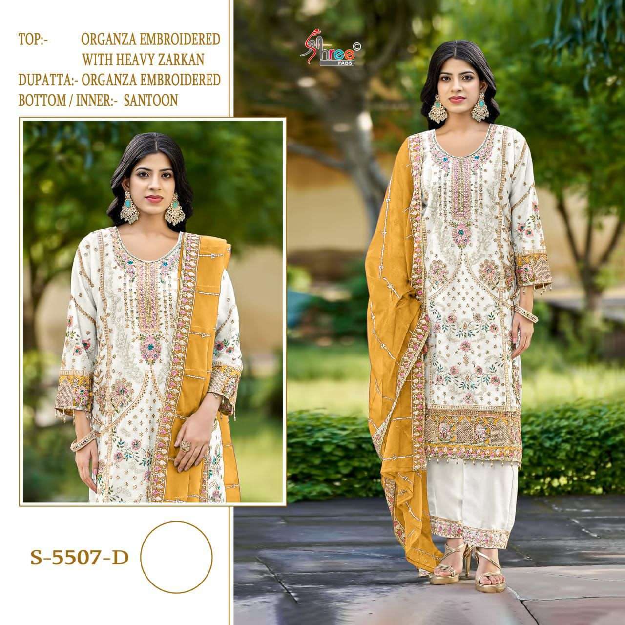 SHREE FAB S 5507 COLORS DESIGNER PAKISTANI SUIT WHOLESALER IN SURAT 