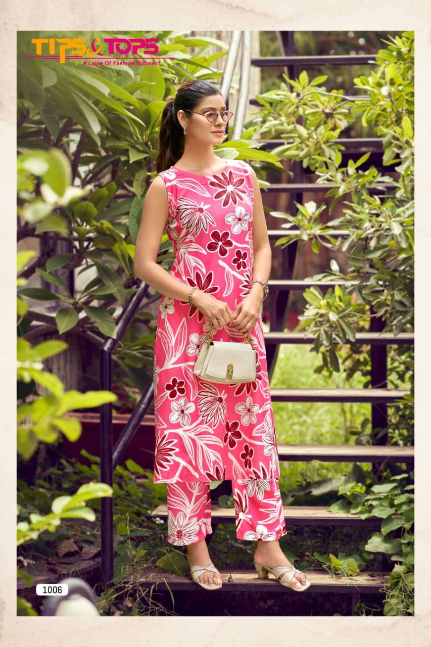 TIPS AND TOPS OLIVIA VOL 3 COTTON PRINTED CORD SET WHOLESALER 